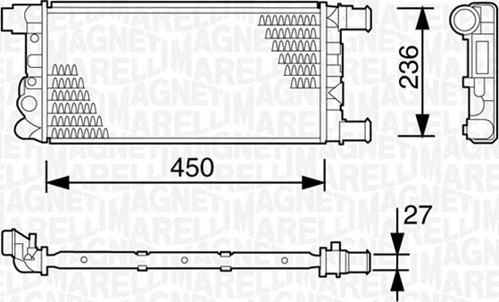 Magneti Marelli 350213103003 - Радіатор, охолодження двигуна avtolavka.club