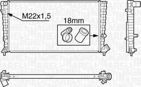 Magneti Marelli 350213119500 - Радіатор, охолодження двигуна avtolavka.club