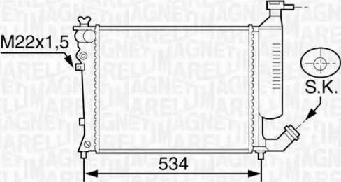 Magneti Marelli 350213119009 - Радіатор, охолодження двигуна avtolavka.club