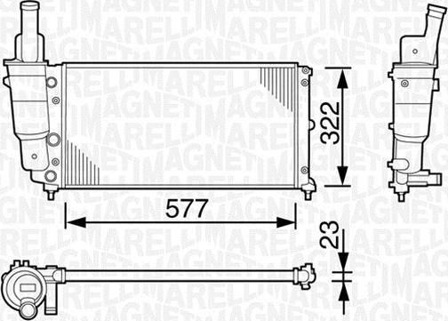 Magneti Marelli 350213114003 - Радіатор, охолодження двигуна avtolavka.club