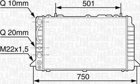 Magneti Marelli 350213117600 - Радіатор, охолодження двигуна avtolavka.club