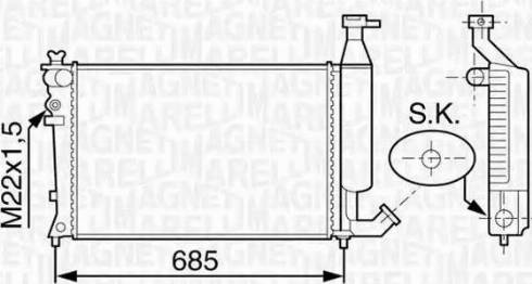 Magneti Marelli 350213117800 - Радіатор, охолодження двигуна avtolavka.club