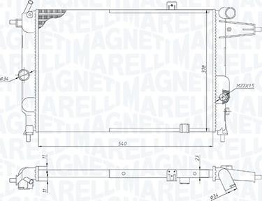 Magneti Marelli 350213189800 - Радіатор, охолодження двигуна avtolavka.club