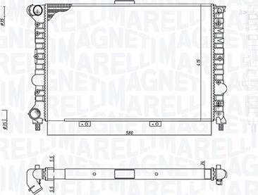 Magneti Marelli 350213184900 - Радіатор, охолодження двигуна avtolavka.club
