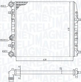 Magneti Marelli 350213184600 - Радіатор, охолодження двигуна avtolavka.club