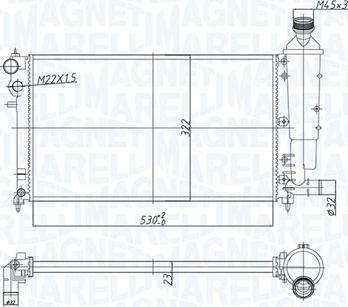 Magneti Marelli 350213181300 - Радіатор, охолодження двигуна avtolavka.club