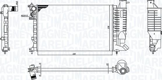 Magneti Marelli 350213188400 - Радіатор, охолодження двигуна avtolavka.club