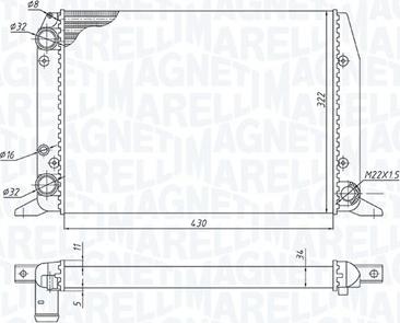 Magneti Marelli 350213188800 - Радіатор, охолодження двигуна avtolavka.club