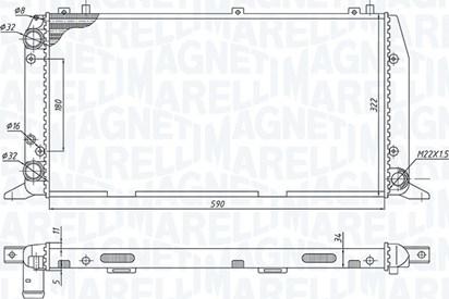 Magneti Marelli 350213188700 - Радіатор, охолодження двигуна avtolavka.club