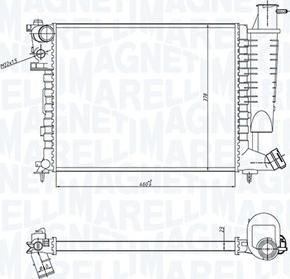 Magneti Marelli 350213183400 - Радіатор, охолодження двигуна avtolavka.club