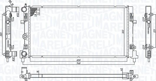 Magneti Marelli 350213182300 - Радіатор, охолодження двигуна avtolavka.club