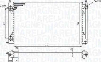 Magneti Marelli 350213187500 - Радіатор, охолодження двигуна avtolavka.club