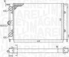 Magneti Marelli 350213187300 - Радіатор, охолодження двигуна avtolavka.club