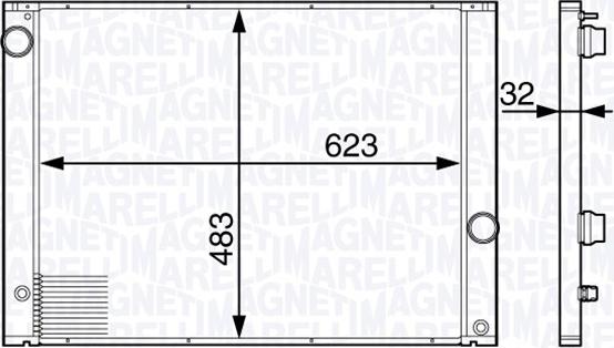 Magneti Marelli 350213139700 - Радіатор, охолодження двигуна avtolavka.club