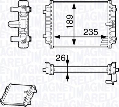 Magneti Marelli 350213138900 - Радіатор, охолодження двигуна avtolavka.club