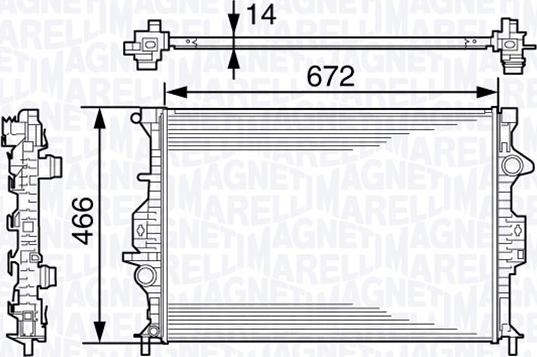 Magneti Marelli 350213138500 - Радіатор, охолодження двигуна avtolavka.club