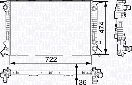 Magneti Marelli 350213138800 - Радіатор, охолодження двигуна avtolavka.club