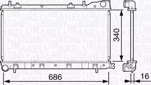 Magneti Marelli 350213132500 - Радіатор, охолодження двигуна avtolavka.club