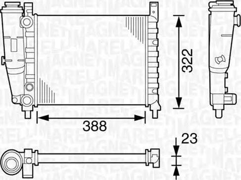 Magneti Marelli 350213129000 - Радіатор, охолодження двигуна avtolavka.club