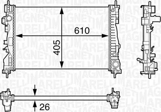 Magneti Marelli 350213129800 - Радіатор, охолодження двигуна avtolavka.club