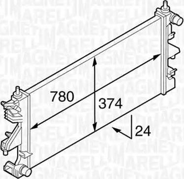 Magneti Marelli 350213127100 - Радіатор, охолодження двигуна avtolavka.club