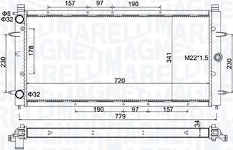 Magneti Marelli 350213174600 - Радіатор, охолодження двигуна avtolavka.club