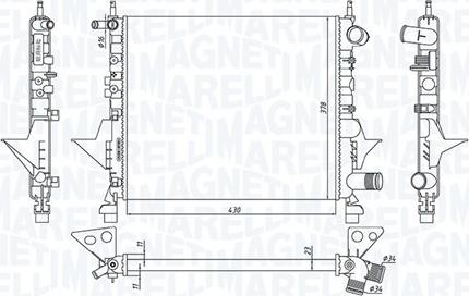Magneti Marelli 350213171800 - Радіатор, охолодження двигуна avtolavka.club