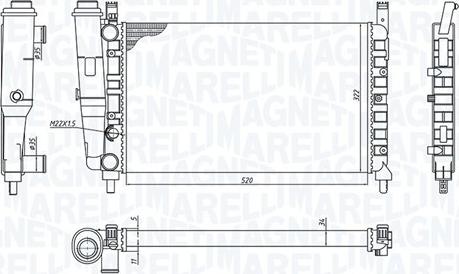 Magneti Marelli 350213172400 - Радіатор, охолодження двигуна avtolavka.club