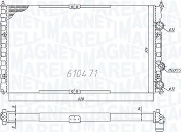 Magneti Marelli 350213842000 - Радіатор, охолодження двигуна avtolavka.club