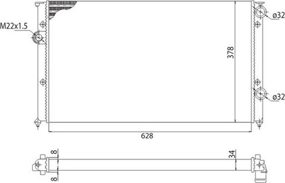 Magneti Marelli 350213810003 - Радіатор, охолодження двигуна avtolavka.club