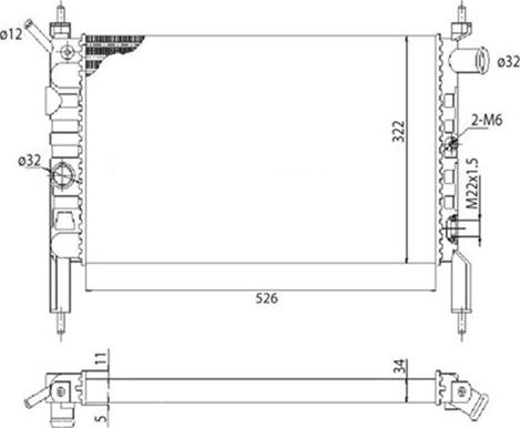 Magneti Marelli 350213831003 - Радіатор, охолодження двигуна avtolavka.club