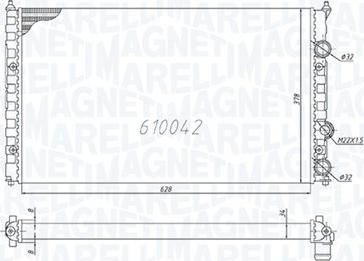 Magneti Marelli 350213838000 - Радіатор, охолодження двигуна avtolavka.club