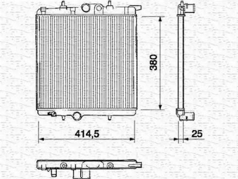 Magneti Marelli 350213250000 - Радіатор, охолодження двигуна avtolavka.club