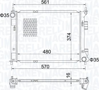 Magneti Marelli 350213204500 - Радіатор, охолодження двигуна avtolavka.club