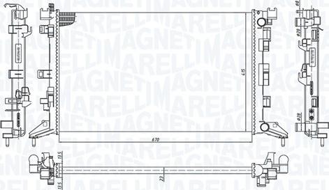 Magneti Marelli 350213200300 - Радіатор, охолодження двигуна avtolavka.club