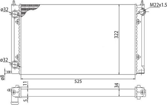 Magneti Marelli 350213203003 - Радіатор, охолодження двигуна avtolavka.club