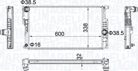 Magneti Marelli 350213202200 - Радіатор, охолодження двигуна avtolavka.club