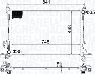 Magneti Marelli 350213207700 - Радіатор, охолодження двигуна avtolavka.club