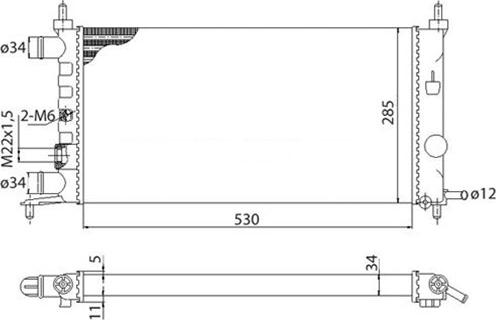 Magneti Marelli 350213776003 - Радіатор, охолодження двигуна avtolavka.club