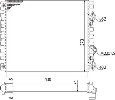 Magneti Marelli 350213778003 - Радіатор, охолодження двигуна avtolavka.club