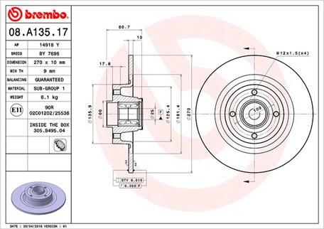 Magneti Marelli 360406060600 - Гальмівний диск avtolavka.club