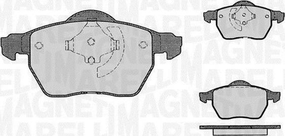 Magneti Marelli 363916060421 - Гальмівні колодки, дискові гальма avtolavka.club