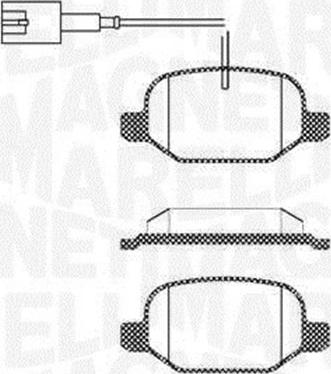 Magneti Marelli 363916060687 - Гальмівні колодки, дискові гальма avtolavka.club