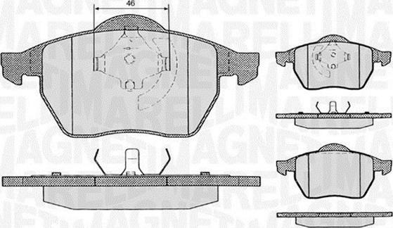 Magneti Marelli 363916060146 - Гальмівні колодки, дискові гальма avtolavka.club