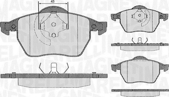 Magneti Marelli 363916060137 - Гальмівні колодки, дискові гальма avtolavka.club