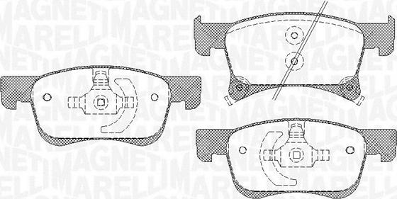 Magneti Marelli 363916060814 - Гальмівні колодки, дискові гальма avtolavka.club