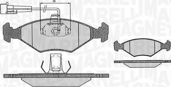 Magneti Marelli 363916060234 - Гальмівні колодки, дискові гальма avtolavka.club