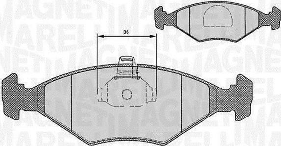 Magneti Marelli 363916060235 - Гальмівні колодки, дискові гальма avtolavka.club