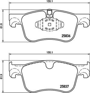 TOYOTA 16 781 685 80 - Гальмівні колодки, дискові гальма avtolavka.club