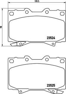 TOYOTA 446560180 - Гальмівні колодки, дискові гальма avtolavka.club